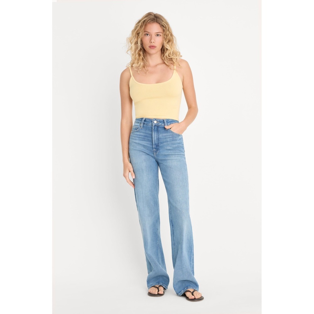 Good American Good True Straight Jeans Super High Rise Blue Indigo1243 Size 2/26
